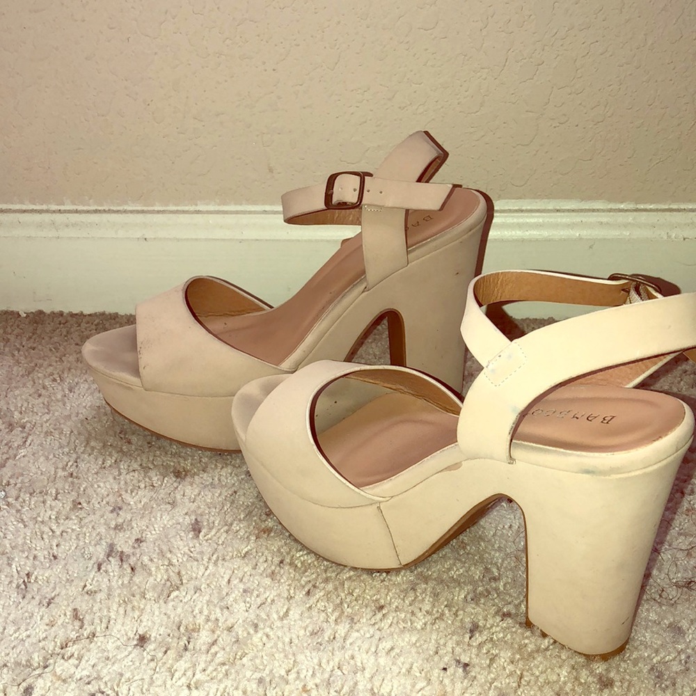 Tan Chunky Heels